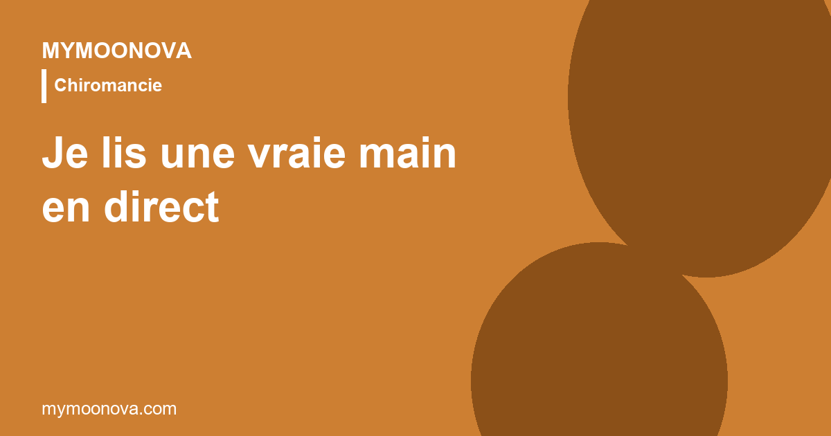 Je lis une vraie main en direct — ce que j'ai découvert